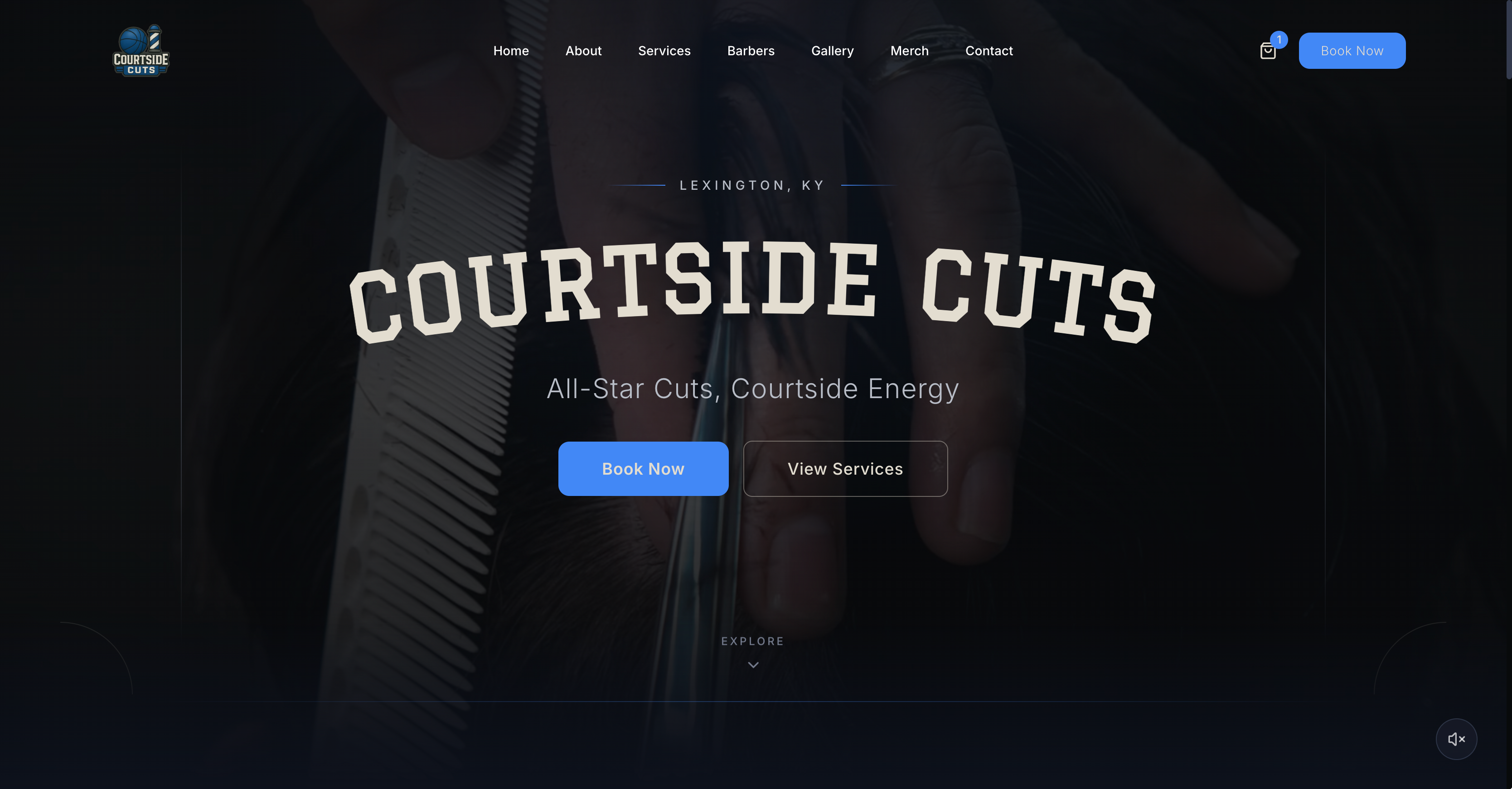 Courtside Cuts — barbershop booking and business website